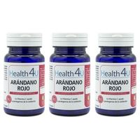 pack 3  arandano rojo 60 comprimidos  health4u