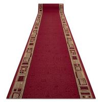 alfombra de pasillo con refuerzo de goma  jena burdeos 67cm 67x460 cm