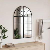 espejo de paredrespejo de bano arco de hierro negro 60x30 cm cfw409282
