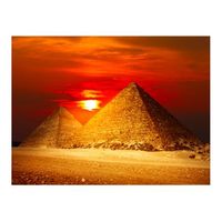 papel pintado 3d - la necropolis de giza al crepusculo 300x231 cm
