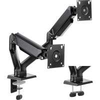 sense7 hang double soporte de escritorio para monitor vesa pivot 17-32