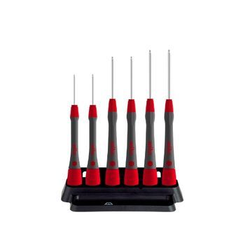 Wiha Juego De Destornilladores De Precisión Picofinish® Con Cabeza Esférica Hexagonal, De 7 Unid., Incl. Soporte (42993)