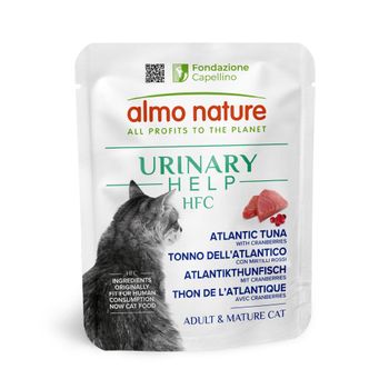 Almo Nature HFC Urinary Help 24 x 50 g - Pack Ahorro - Atún del Atlántico con arándanos