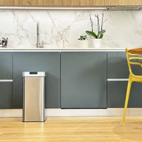 cubo de basura de cocina automatico plata  50l