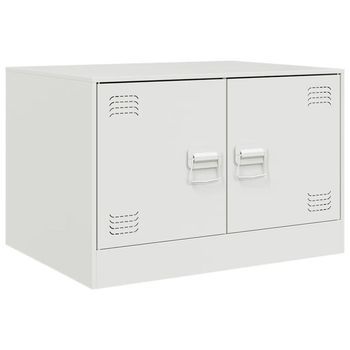Mesa De Centro Acero Blanco 67x50x44 Cm Vidaxl