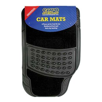 Black Rubber Mat Set - Black Carpet Centre