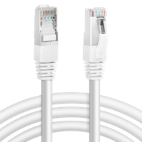 aigostar cable ethernet cat7 de 15m cable de red redondo rj45 gigabit lan de alta velocidad de10gbps y 600mhz para switch ruter modem panel de conexion pc blanco