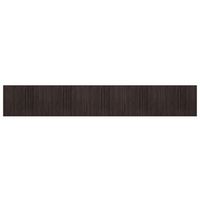 alfombra rectangular bambu marron oscuro 80x500 cm vidaxl
