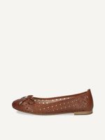 caprice ballerina brown made of leather with block heel size 38