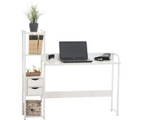 escritorio de estudio widnes para ordenador portatil 111x124 cm blanco