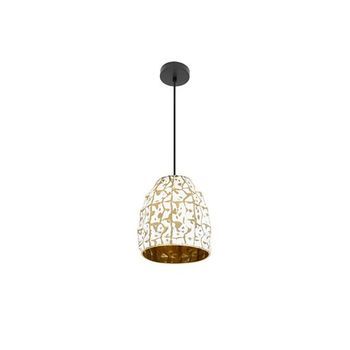 Lámpara Colgante Tebas Negro/blanco/oro 1xe27 (45135xø25x25cm)