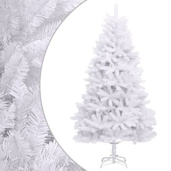 Árbol De Navidad | Decoraciones De Navidad Artificial Con Bisagras Y Soporte Blanco 300cm Cfw758144