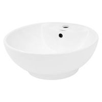 lavabo de bano lavadero de encimera 455 x 185 mm blanca ecd germany