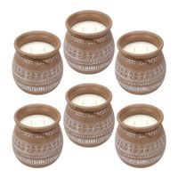 velas aromatica de cera marron 13x13x13cm
