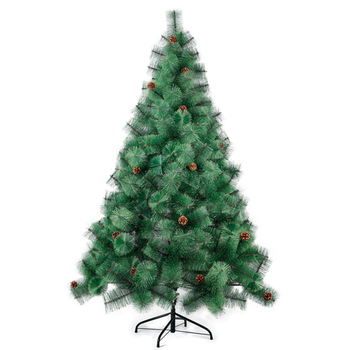Solagua Árbol De Navidad Artifiicial Pino Hoja De Aguja De 180cm 250 Ramas, Floreado Abeto Artificial Ignífugo Con Hojas De Aguja Y Soporte Metálico, Diámetro 90cm