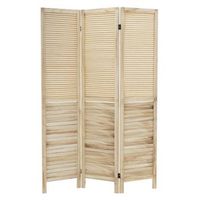biombo divisorio de 3 paneles modelo osaka de madera natural 170x121cm