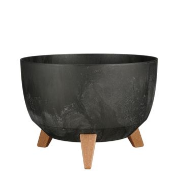 Jardinera doppio negro  h18.5xb33xl33cm