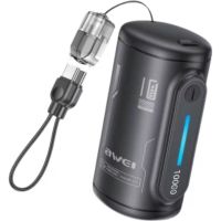 power bank awei wp-117 10000 mah 225 w usb-c negro