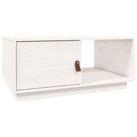 mesa de centro de madera maciza de pino blanco 80x50x355 cm