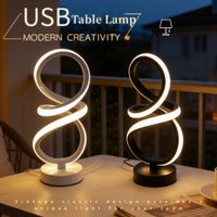 lampara de noche led espiral retro regulable 3 colores para sala de estar oficina dormitorio decoracion de cabecero alimentacion usb