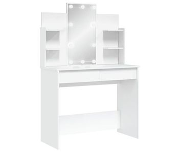 Tocador - tocador de maquillaje - mesa de tocador con luces led blanco 96x40x142 cm