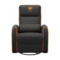 butaca para jugar cougar cgr-fdf-gro 150 kg asiento acolchado negro y naranja