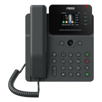 Teléfono IP Fanvil V61W Wi-Fi 6 Bluetooth 4 líneas LCD PoE Negro