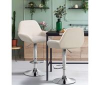 taburete de cocina braga en terciopelo 52x51x89-109 cm