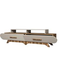 mueble tv flora crema nogal