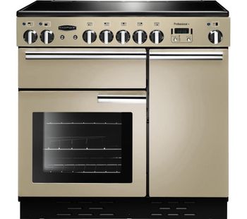 RANGEMASTER Professional 90 Electric Ceramic Range Cooker - Cream & Chrome, Cream