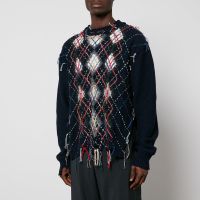 maison margiela harlequin wool-blend jumper - m