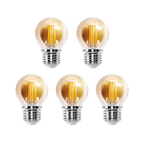 aigostar vintage bombilla led e274w equivalente a 37w luz calida 2200k420lm g45 bombilla filamento ledno regulable5 pieza