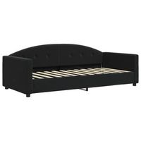 sofa cama terciopelo negro 90x200 cm