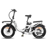 bicicleta electrica de paseo fafrees f20 x-max bateria samsung de 48 v y 30 ah triple suspension color blanco