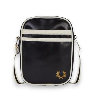 Fred Perry para hombre. L1179 Bandolera clásica pequeña negro (OSFA), Casual, Poliéster Reciclado, Sostenible