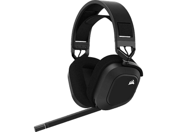 Auriculares gaming - Corsair HS80 Max Wireless, De diadema, Bluetooth, Hasta 24 horas, Steel Gray