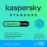 kaspersky standard anti-virus 3 dispositivos licencia 2 anos descarga digital
