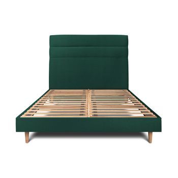Cama De 150x190 Cm Con Cabecero De Línea - Tejido De Terciopelo