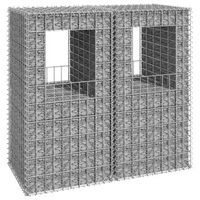 cestas postes de gaviones 2 unidades  gavion para piedras  gavion decorativo hierro 50x50x100 cm cfw659326