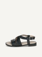 caprice sandal black made of leather with block heel size 38
