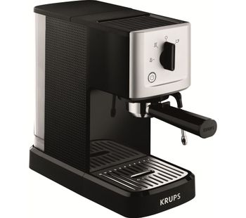 KRUPS Calvi Espresso XP344040 Coffee Machine - Black & Stainless Steel, Stainless Steel