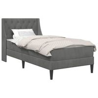 cama individual  cama para adulto  estructura de cama con colchon gris oscuro 80 x 200 cm