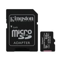 kingston canvas select plus microsdxc uhs-i 512gb clase 10  adaptador sd
