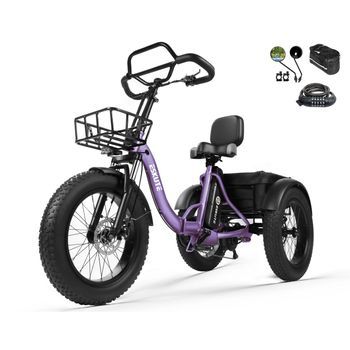 Bicicleta Eléctrica Eskute T302 Pro Bici Eléctrica 250w 48v20,8ah Morada Con Accesorios