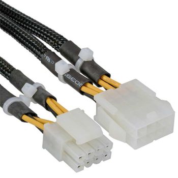 Inline Cable Extensor de Alimentación 8 Pines Macho/Hembra 30cm