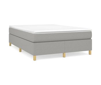 Estructura de cama box spring tela gris claro 140x200 cm