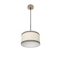 fabrilamp colgante realizado en metal color cuero 1luz modelo soprano regulable
