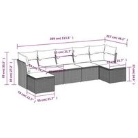 conjunto de comedor para patio con cojines conjunto de 7 piezas