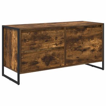 Gabinete De Tv 100 X 36 X 49.5 Cm Roble Humo Vidaxl