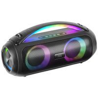 mars gaming ms-pulse altavoz bluetooth portatil 50w rms iluminacion rgb 2 drivers activos 93mm  2 drivers pasivos ultra-bass funcion manos libres usbmicrosdauxfm asa y correa altavoz gaming
